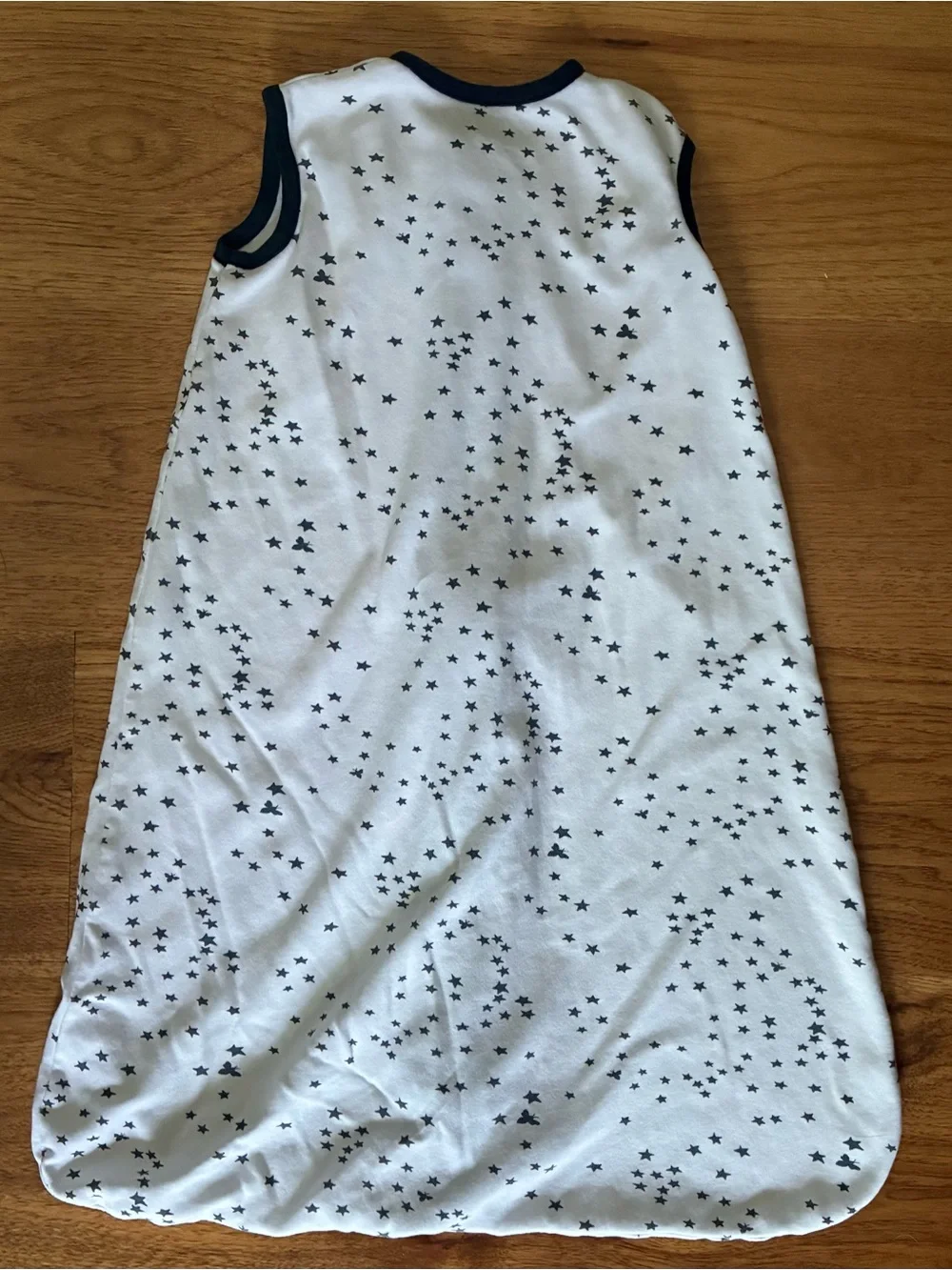 Burt’s bee Baby Sleeveless Star Print Sleep Sack - White black cotton